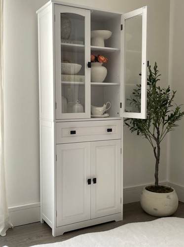 White larder unit tall - larder,
