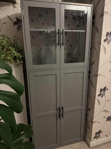 Large kitchen cupboard grey - cupboard,