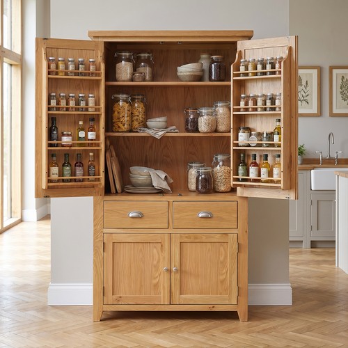Pantry cupboard cheshire - pantry, oak
