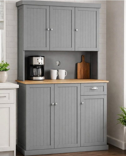 Grey kitchen cupboard - kitchen, tall