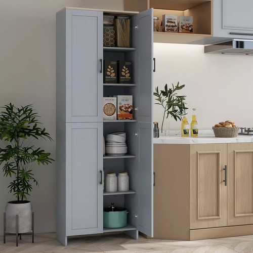 Tall kitchen cupboard grey - kitchen,